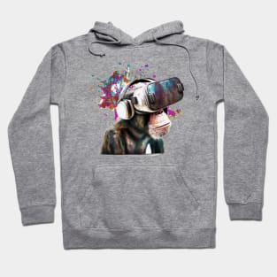 Monkey wearing virtual reality headset Hoodie